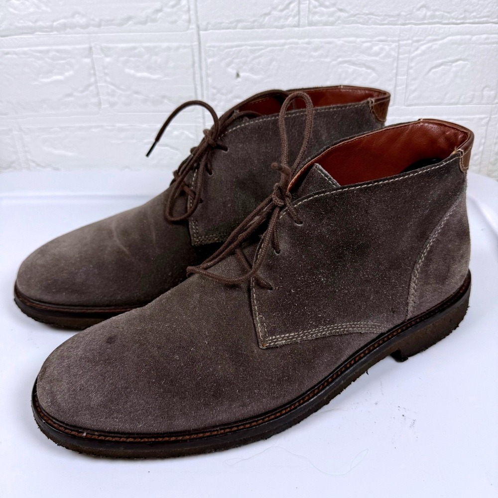 Johnston & Murphy Chukka Boots Men 9M Grey Suede Memory Foam Casual